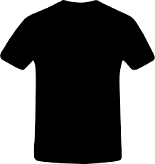 A black shirt with no collar and no sleeves.